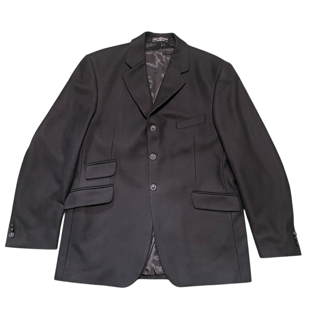 RJ CLASSICS PLATINUM Black Melton Wool Hunting Blazer‎ Jacket, Size Mens 43R